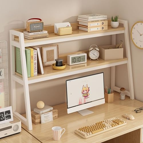 SQUZO Schreibtischregal for die Oberseite des Schreibtischs, Schreibtisch-Bücherregal, Arbeitstisch-Aufbewahrung, verstärkte Seitenschienen for das Home-Office im Wohnheim(75 * 32 * 95cm) von SQUZO