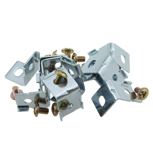 SQXBK 12 Stück 16 x 15 x 19 mm Netzteil-Montagezubehör Schaltnetzteil-Befestigungshalterung, silberfarbene Edelstahl-Power-Clip-Befestigung, geeignet für die Befestigung von Schaltnetzteilen und von SQXBK