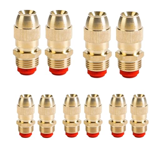1/2 "(DN15) Volle Kupferdüse Einstellbare Atomisierungsspray -Kopf -Bewässerungsinstrumente, Landwirtschaft, Garten, Rasen und andere 5 Packungen Adjustable atomization spray head 5 Stücke von SQYDFDC