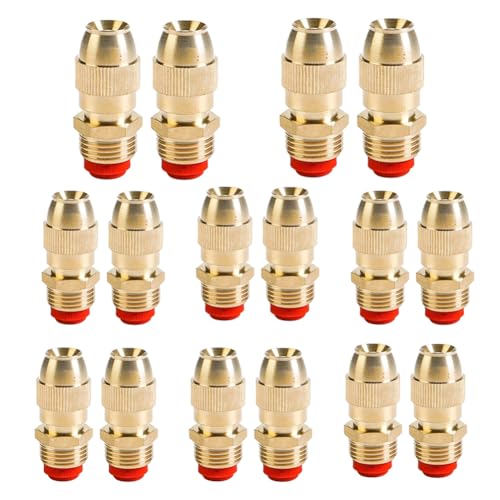 5 Pack Messing einstellbare Düsenersatz 1/2 "(DN15) 4 Punkte kompatibel, Garten, Rasen, landwirtschaftliche Bewässerung, Terrasse Adjustable atomization spray head 5 Stücke von SQYDFDC