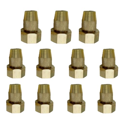 Einstellbare Messingdüse, Düse 10pcs Düse für Kühlsysteme im Freien, geeignet für Landwirtschaft, Rasen, Garten oder Gemüsewässerung 0,2 mm (0,008 Zoll) Öffnung 8-edge adjustable nozzle 20pcs von SQYDFDC