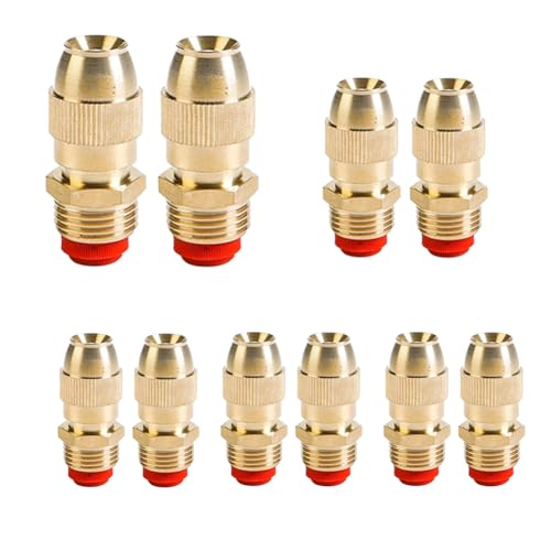 Einstellbare Sprühdüse Messing Spray Head Agriculturalbewässerung Zerstäubungszerstäubungszerstäubungswerkzeug (5 Teile) Adjustable atomization spray head 5 Stücke von SQYDFDC