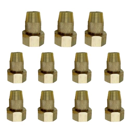 Einstellbare Zerstäubungsdüse, reines Kupfermaterial, starker Korrosionsbeständigkeit, langlebig, für Rasen, Landwirtschaft, Gartenlandschaft usw. (10 Prozent) geeignet 8-edge adjustable nozzle 20pcs von SQYDFDC