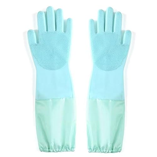 SQYDFDC 2 Paare von Silikonspülenhandschuhen, erweiterten Stil, um zu verhindern Grün Fleece-inner2pcs SQYDFDC 2 Paare von Silikonspülenhandschuhen, erweiterten Stil, um zu verhindern Grün Fleece-inner2pcs von SQYDFDC
