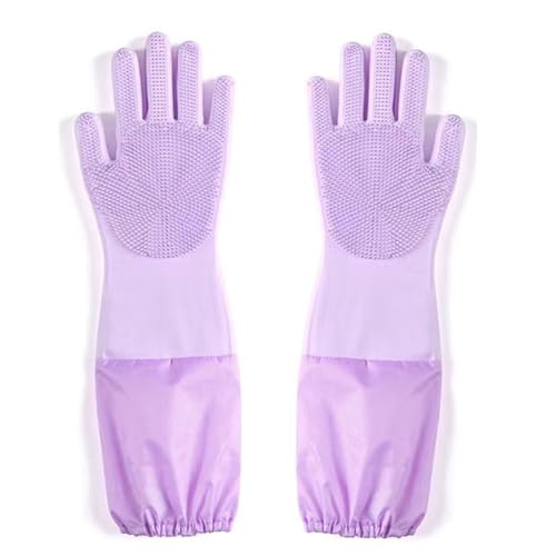 SQYDFDC 4 Handschuhe Reinigungshandschuhe Naturkautschuk -Geschirrhandschuhe robuste und langlebige Hochdichte Silikonbürste Fruchtreinigungshund und Katzenschalen Lila Fleece-inner2pcs SQYDFDC 4 Handschuhe Reinigungshandschuhe Naturkautschuk -Geschirrhandschuhe robuste und langlebige Hochdichte Silikonbürste Fruchtreinigungshund und Katzenschalen Lila Fleece-inner2pcs von SQYDFDC