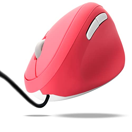 SRAYG Ergonomische Maus, Kabelgebunden Wired Vertikale mit USB Kabel Aufrechte Mäuse mit 800-1200-1600 für PC/Laptop/Computer/Desktop Vorbeugung gegen Mausarm/RSI Syndrom von SRAYG