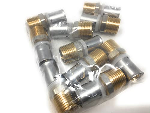 10x Pressfitting Fittings Press Verbundrohr Aluverbundrohr 1/2 zoll Aussengewinde 16/20 Verbinder nach Auswahl DVGW (1/2-16 Aussengewinde) von SRB