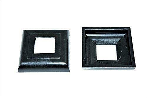2 Stck Schwarz Abdeck Rosetten für Heizkörper Heizungsrohr Kupferrohr Abdeckrosette (20x20) von SRB