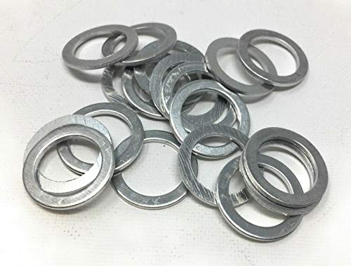 5 x ALU-Dichtring Sortiment Aluminium Dichtungsring Satz O-Ring nach Auswahl DIN Dichtung Gummi (14x20x1,5 mm) von SRB