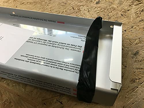 ALUMINIUM FENSTERBANK Fensterbrett silber EV1 Fensterblech SIMS Fensterbänke mit Alu Bordstücke Enschlüsse + Schrauben -made in Germany (Ausladung 150 mm, 250 cm) von SRB