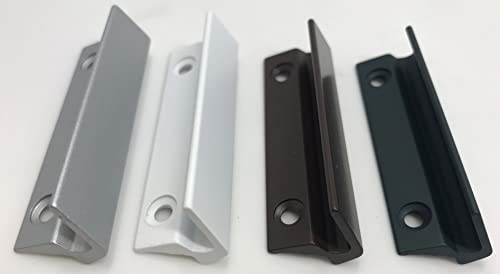 Alu Glasfalzgriff Balkontürgriff Terassentürgriff Ziehgriff Maco zu Ziehen Höhe 72 mm Lochabstand 50 mm zum Anschrauben am Flügelüberschlag (silber) von SRB