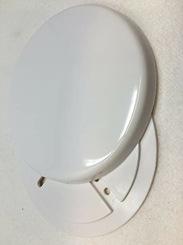 Deckenplatte rund Ø125 mm 2-teilig weiß zum Verstecken Ihrer Anschlussdose in der Decke mit Sparpacket (SparPacket 2 Stck) von SRB