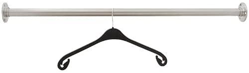 Edelstahl Garderobenstange Kleiderstange 33,7 mm aus V2A nach Auswahl mit Zubehör (Länge 175 cm) von SRB