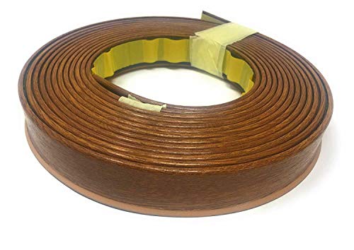 Golden Oak Flachleiste Abdeckleiste Klebeleiste Fensterleiste Länge 5m 3mm (20 mm mit Lippe) von SRB