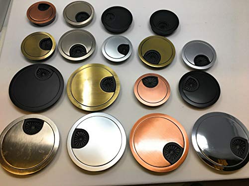 Kabeldurchlass Kabeldose Kabeldurchführung Kabel Auslass 50/55/60/80mm Metall (80, Kupfer gebürstet) von SRB