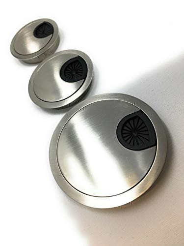 Kabeldurchlass Kabeldose Kabeldurchführung Kabel Kabelführung Auslass 50/55/60/80mm Metall (Dunkelbraun, 55 mm) von SRB