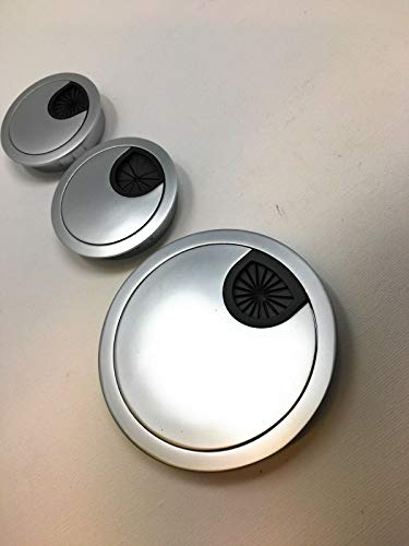 Kabeldurchlass Kabeldose Kabeldurchführung Kabel Kabelführung Auslass 50/55/60/80mm Metall (Silber, 55 mm) von SRB
