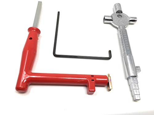 Fenster Montage-Set Einstell-Werkzeug +Zubehör Bauschlüssel 3 Teilg Ziehgriff, Einstellwerkzeug 100 4mm Bauschlüssel Metall Architektenschlüssel Neubautenschlüssel von SRB