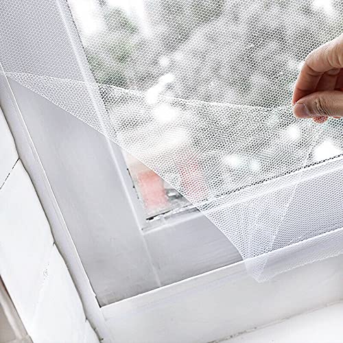 SRB Fliegengitter für Fenster Insektenschutz und Mückenschutz inkl. Klebestreifen, ohne Bohren, 130 x 150 cm, anthrazit von SRB