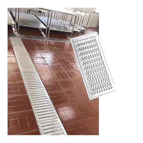 SRDCAIM Abflussabdeckung für Auffahrtsgräben, Entwässerungsrinne für Hof, Gehweg, Regenwasserkanal, robuste Abflussabdeckung aus Stahl für den gewerblichen Gebrauch(W：30cm/11.8in) von SRDCAIM
