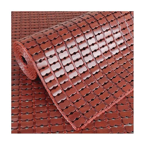 SRDCAIM Bambusmatte Natürliche Bambus-Mahjong-Sommerschlafmatte, Faltbare, kühlende Matratzenauflage für Zuhause, Doppelrippen und Doppellinien für Betten, Sofas und Böden(Brown,70x240cm/28x94in) von SRDCAIM