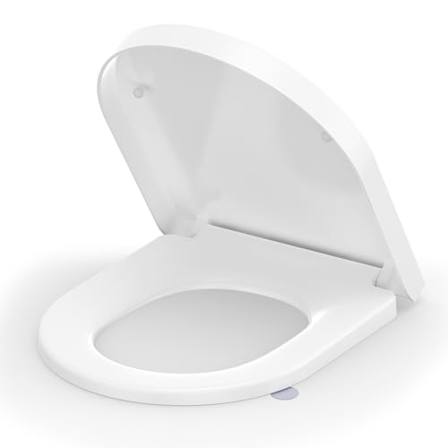 SREWOHS PRO WC Sitz D Form,Toilettendeckel mit Absenkautomatik und Quick-Release-Funktion, klodeckel Weiß, klobrille Duroplast, Toilettensitz Abnehmbar, Toilettenbrille mit Befestigung von Oben SREWOHS PRO WC Sitz D Form,Toilettendeckel mit Absenkautomatik und Quick-Release-Funktion, klodeckel Weiß, klobrille Duroplast, Toilettensitz Abnehmbar, Toilettenbrille mit Befestigung von Oben von SREWOHS PRO
