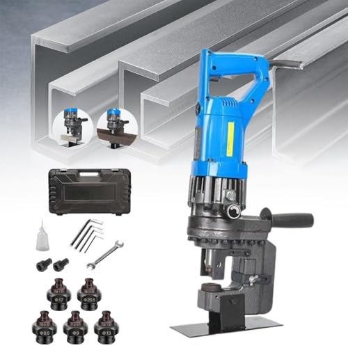 Hydraulische Stanzmaschine, 1300 W, Metalllocher, 1200 W, mit 5 Matrizen für 3–6 mm Stahl, Eisen, Kupfer, Aluminium, Platten, Winkelstahl, Winkelstahl Hydraulische Stanzmaschine, 1300 W, Metalllocher, 1200 W, mit 5 Matrizen für 3–6 mm Stahl, Eisen, Kupfer, Aluminium, Platten, Winkelstahl, Winkelstahl von SRFTT