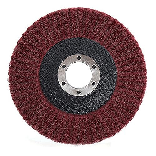 100/115/125 mm Nylonfaser-Lamellen-Polierscheibe, Vlies-Schleifscheibe für Winkelschleifer, Metall, Holzbearbeitung, Polierscheibe, Schleifmittel, 125 mm Körnung 320, 2 Stück von SRGDRR