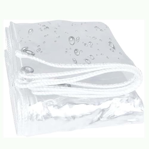 SRHIMEOS Abdeckplane Wasserdicht 0.5x7m, Transparent Plane mit Ösen, 0.35mm Dick Multifunktionale PVC Schutzplane, für Auto, Camping, Gartenmöbel, 420g/m² SRHIMEOS Abdeckplane Wasserdicht 0.5x7m, Transparent Plane mit Ösen, 0.35mm Dick Multifunktionale PVC Schutzplane, für Auto, Camping, Gartenmöbel, 420g/m² von SRHIMEOS
