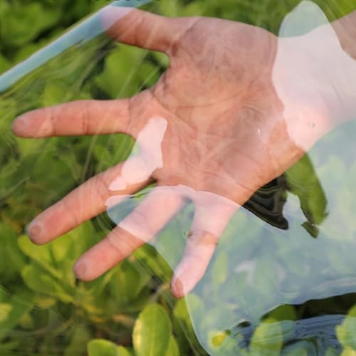 SRHIMEOS Transparente Plane 0.8x2.4m, Abdeckplane Wasserdicht mit öSen, PVC Durchsichtig Tarp, Schutzplane füR AußEnbereich, UV-stabil & Reißfest, Wetterfeste von SRHIMEOS