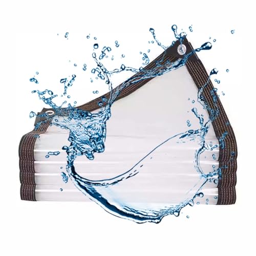 SRHIMEOS Transparente Plane Mit Ösen 2.2x8m, Abdeckplane Durchsichtig Wasserdicht, Schutzplane Wetterfeste füR AußEnbereich, Mehrzweck wasserdicht Plane, UV-stabil & Reißfest von SRHIMEOS