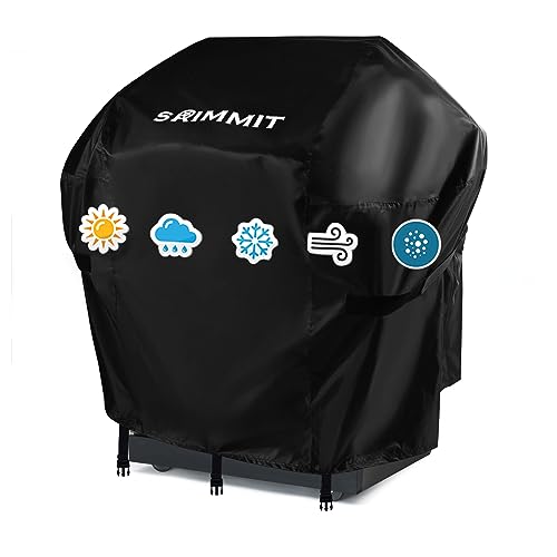 Abdeckung Grill，SRIMMIT Nano-Beschichtung Grill Abdeckhaube，Gasgrill Abdeckung Wetterfest, Weber Grill Abdeckhaube，Reißfest, UV, Schutz Grill vor Verblassen,Wasserdicht, Outdoor-Schutz, 122x46x107cm von SRIMMIT