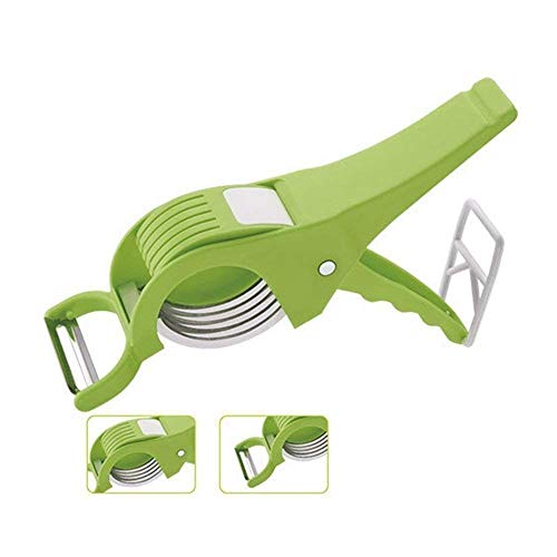 Sriyug Kunststoff Multi Gemüseschneider mit Schäler 5 Schicht Edelstahl Klinge 2 in 1 Gemüseschneider Lebensmittelschneider Mirchi Cutter mit Verriegelungssystem für Gemüse und Obst Schneider Sriyug Kunststoff Multi Gemüseschneider mit Schäler 5 Schicht Edelstahl Klinge 2 in 1 Gemüseschneider Lebensmittelschneider Mirchi Cutter mit Verriegelungssystem für Gemüse und Obst Schneider von SRIYUG