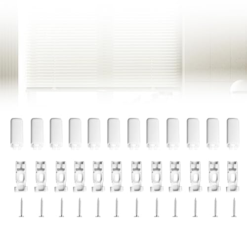 SRJQXH 12 Kit Plissee Halterung - Klemmträger Plissee丨Plissee Ersatzteile Klemmträger, Spannschuhe für Plissee mit Schrauben, Ideal für die Befestigung von Vertikal und Plisseevorhängen SRJQXH 12 Kit Plissee Halterung - Klemmträger Plissee丨Plissee Ersatzteile Klemmträger, Spannschuhe für Plissee mit Schrauben, Ideal für die Befestigung von Vertikal und Plisseevorhängen von SRJQXH