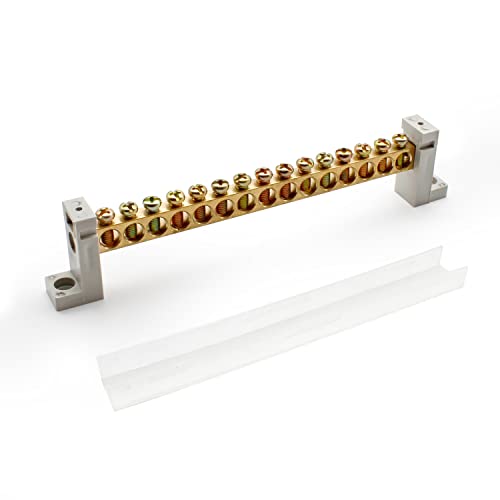 SRJQXH 15-Loch Terminal Barrier Block, Elektrische Anschlussblöcke aus Hochreinem Kupfer, Copper Terminal Block die Hauptsächlich für den Anschluss von Heim und Schiffsleitungen Verwendet Werden von SRJQXH