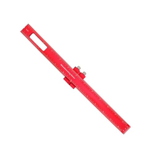 SRJQXH Speedmarker Streichmaß für Zimmerei, 12 Zoll Rot Positionierblock Paralleles Lineal für Markieren Messen Zeichnen Unterstreichen von SRJQXH