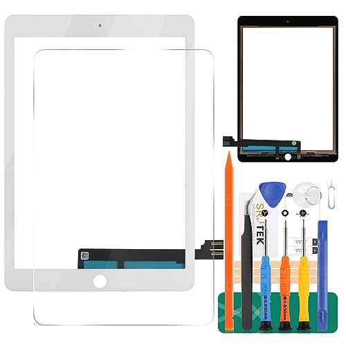 SRJTEK Ersatz-Touchscreen für iPad Pro 9.7 2016 Generation mit gehärtetem Glas + Werkzeug (kein LCD, ohne Homebutton) Weiß von SRJTEK