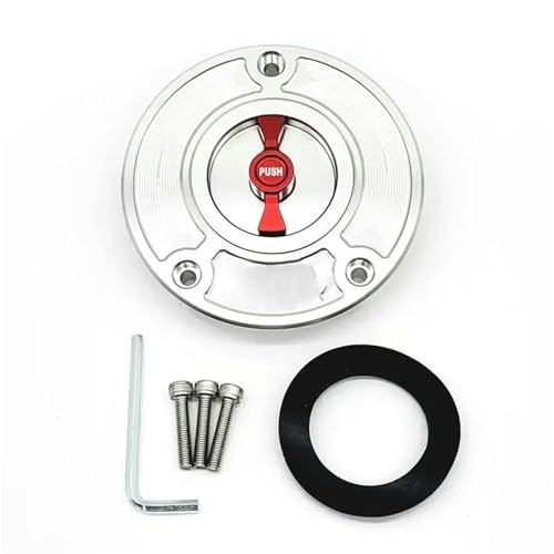 Tankdeckel Halteband Gas Tankdeckel Fit Für Suzuki GSXR600 GSXR750 2004-2020 GSXR GSXR1000 K4 K5 K6 K7 K8 K9 L1/L2 2010-2020(Silver and Red) von SRKATI