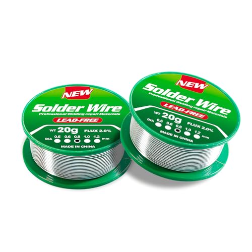 40g Lötzinn 0,8mm Bleifreies Lot mit Kolophonium Kern(Sn99,3 Cu0,7) Soldering Wire Lötzinn mit Flussmittel Lötdraht Elektronik Lötdraht, für Reparatur Elektronischen Lötkomponenten DIY Produkten von SRLWMYI