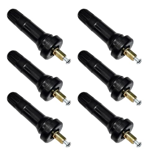 6 Stück Ventileinsätze für Schrader Sensor SRLWMYI Gummiventil Ersatz Schrader Reifendrucksensor Reifen Ventilstämme Reifendruckkontrollsystem TPMS/RDKS Sensor Autoventil tubeless ventil von SRLWMYI
