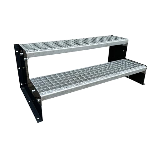 2 Stufen Standtreppe Modell 2 anthrazit 18 cm Stufenhöhe, 60 cm Breite, 36 cm Höhe ohne Geländer von Srm Design