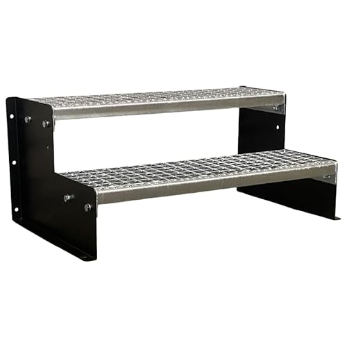 2 Stufen Standtreppe Modell 2 schwarz 18 cm Stufenhöhe 130 cm Breite 36 cm Höhe ohne Geländer von Srm Design