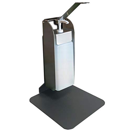 Desinfektionsspender Handdesinfektionsspender Nr.8 Nachfüllbarer 1 Liter Edelstahl Spender + Tischständer von SRM-Design