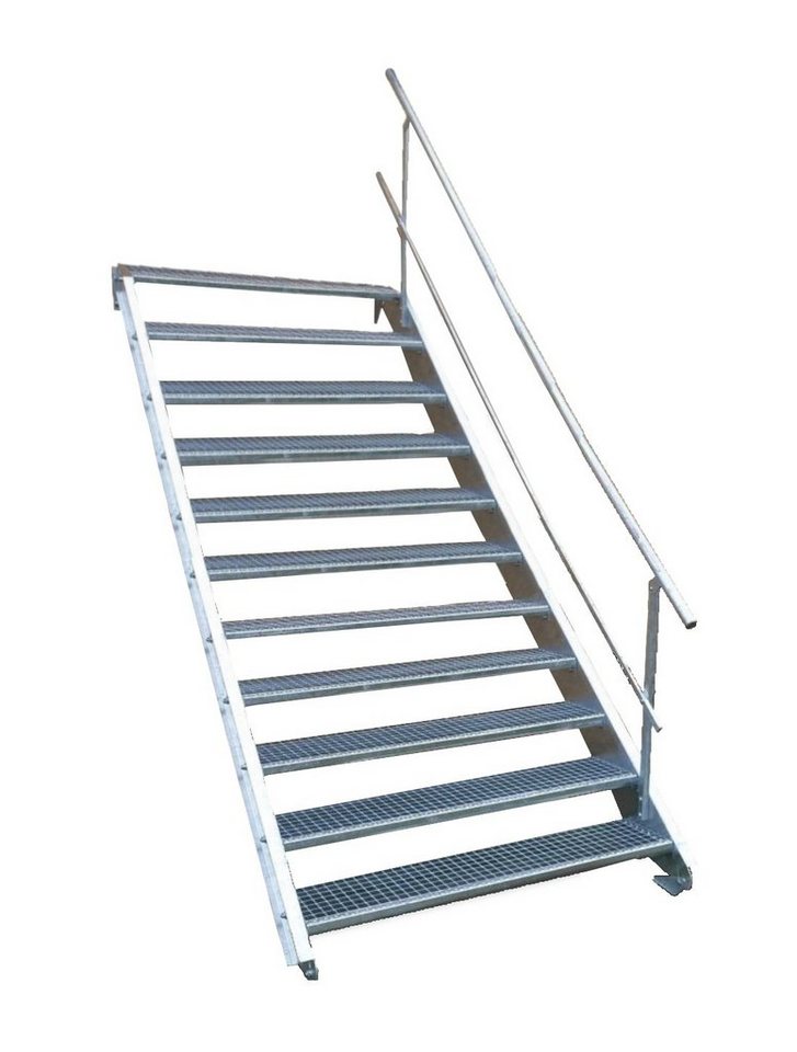 SRM Design Außentreppe 11 Stufen Treppe Geländer B. 140cm H. 165-220cm von SRM Design