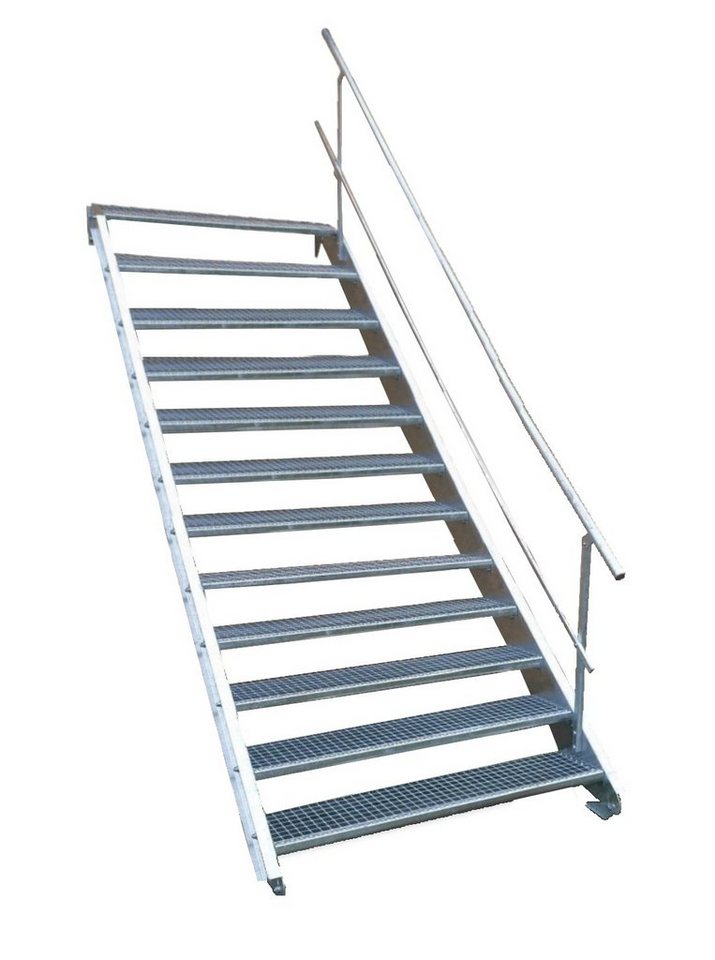 SRM Design Außentreppe 12 Stufen Treppe Geländer B. 100cm H. 180-240cm von SRM Design