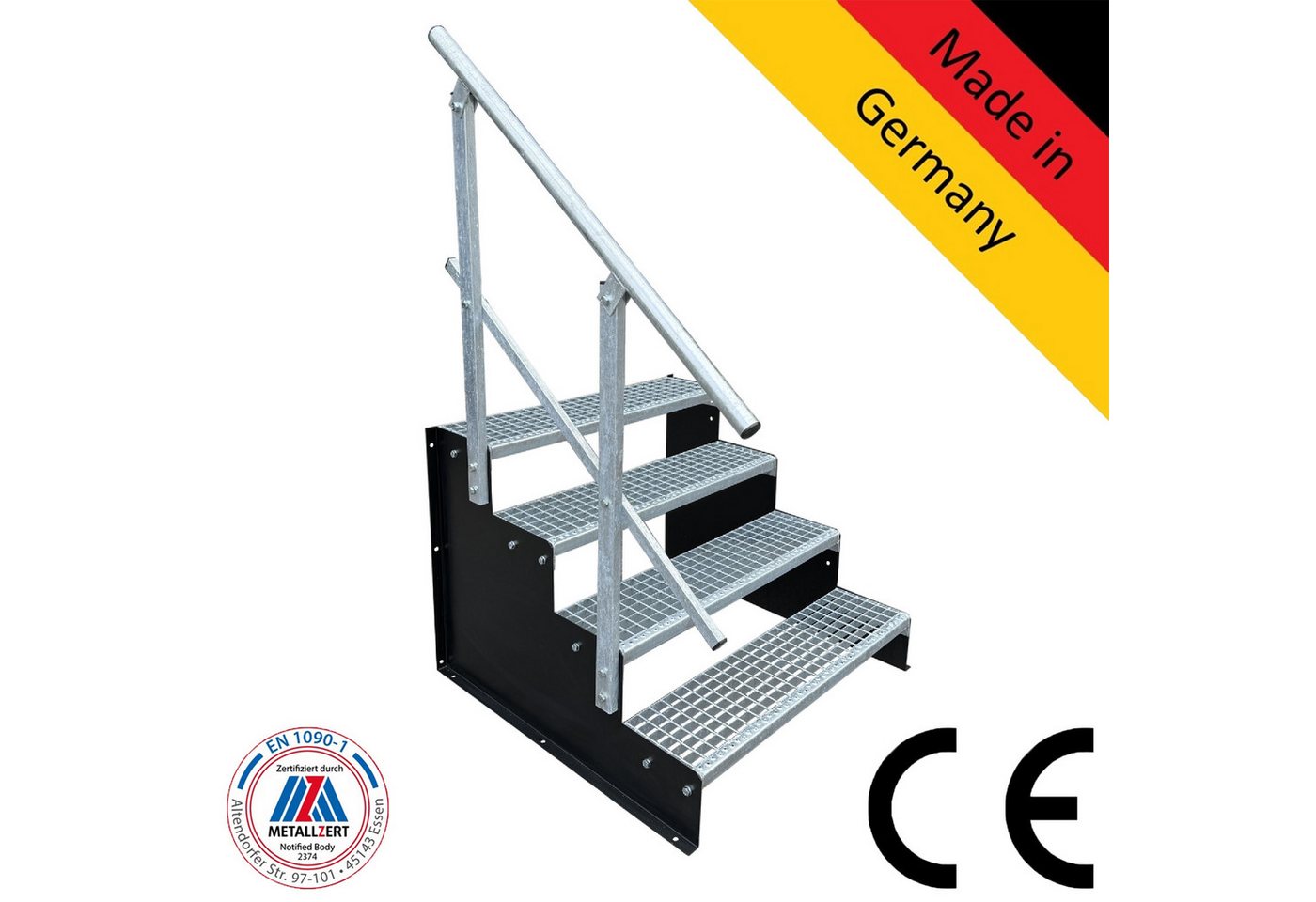 SRM Design Außentreppe 4 Stufen Standtreppe Modell 2 schwarz 18 cm Stufenhöhe 150 cm Breite 7 SRM Design Außentreppe 4 Stufen Standtreppe Modell 2 schwarz 18 cm Stufenhöhe 150 cm Breite 7 von SRM Design