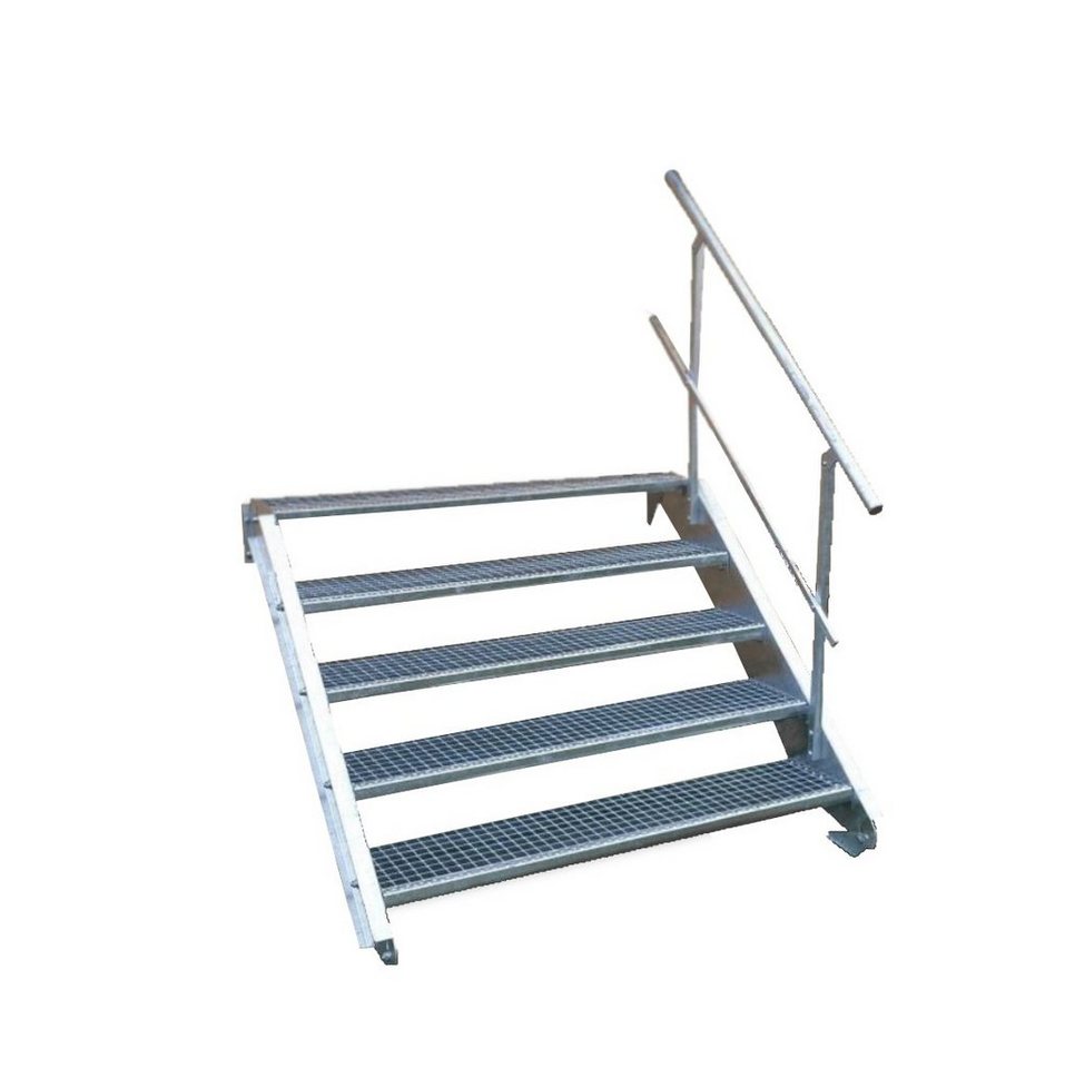 SRM Design Außentreppe 5 Stufen Stahltreppe einseitig. Geländer Breite 70 cm Höhe 70-105cm SRM Design Außentreppe 5 Stufen Stahltreppe einseitig. Geländer Breite 70 cm Höhe 70-105cm von SRM Design