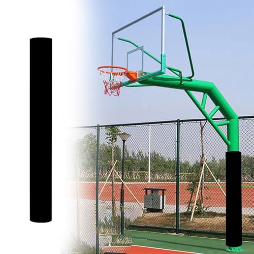 Basketballpfostenpolster High Visibility Padding to Wrap Around Metal Pole, High Custom Basketball Hoop Padding with Nylon Fastener, UV-resistant Basement Canopy Gym Facility Garage Column Pads(Black, Basketballpfostenpolster High Visibility Padding to Wrap Around Metal Pole, High Custom Basketball Hoop Padding with Nylon Fastener, UV-resistant Basement Canopy Gym Facility Garage Column Pads(Black, von SRNSAEB