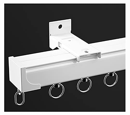 Vorhangschiene Gardinenschiene Gardinenstange Belastung 80kg/ 176lbs Wandmontage Vorhangschienen, Hochbelastbares Vorhangschienensystem mit universell gelagertem Rad, Sanftes und leises Gleiten (Colo von SRNSAEB