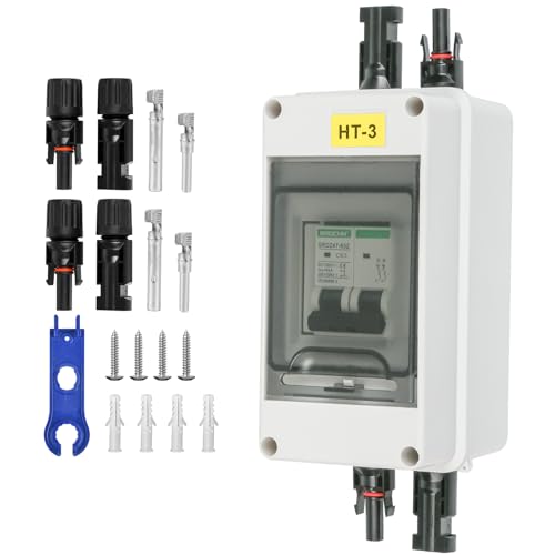 SROCHN DC Leistungsschalter mit Solarstecker, 2P 63A 1000V Trennschalter PV Anlage IP65 Wasserdicht Trennschalter für Solar PV Anlage von SROCHN